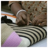 MÄVINN Canasta de almacenamiento, a rayas multicolor