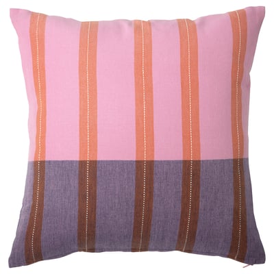 MÄVINN Funda para cojín, rosado/naranja, 20x20 "