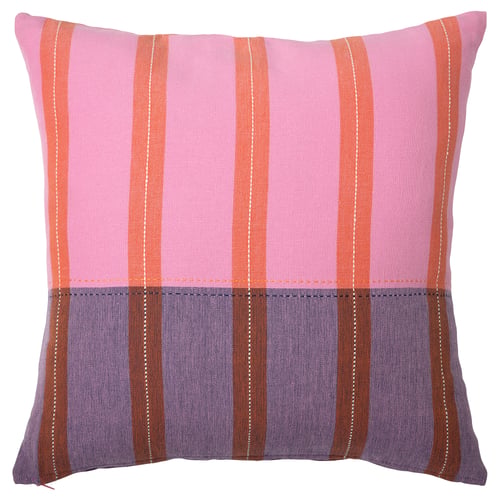 MÄVINN Funda para cojín, rosado/naranja, 20x20 "