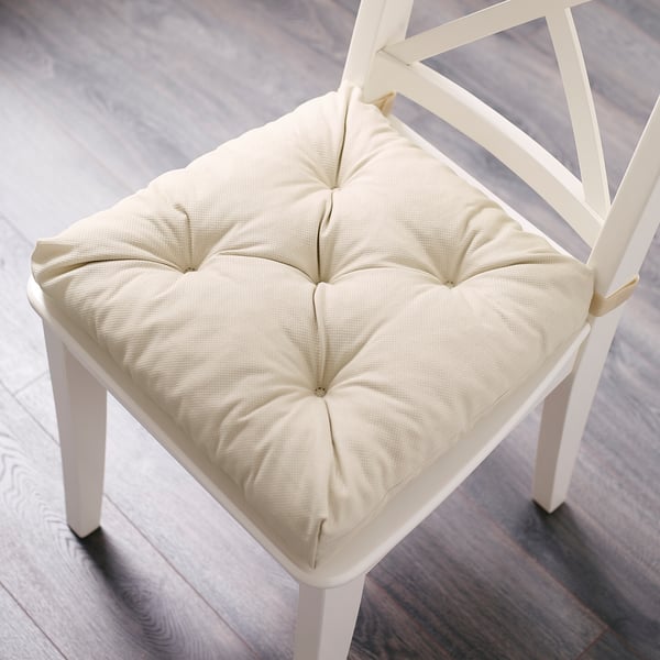 MALINDA Cojín para silla, beige claro, 16/14x15x3 "
