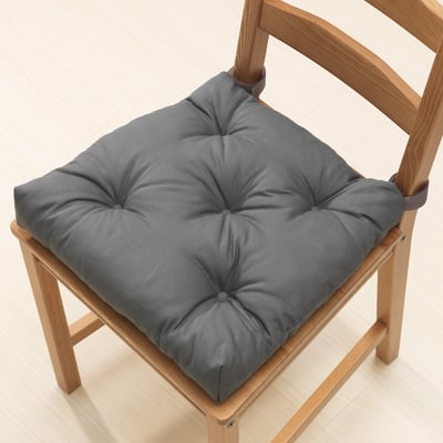 MALINDA Cojín para silla, gris, 16/14x15x3 "