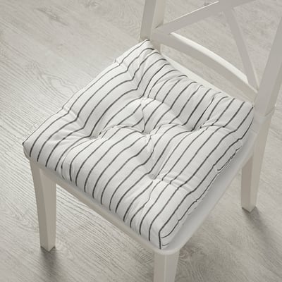 MALINDA Cojín para silla, raya gris, 16/14x15x3 "