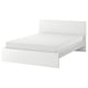MALM Armazón de cama con colchón, blanco/Vesteröy Firmeza: media., Tamaño King