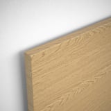 MALM Base de cama alta, chapa de roble/Lönset, Tamaño queen