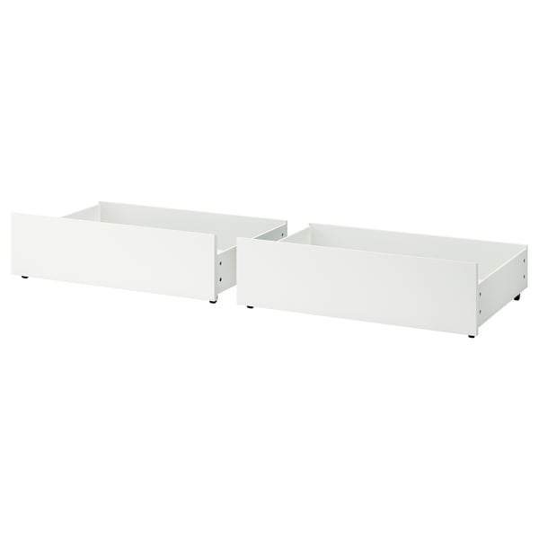 MALM Caja almacenamiento base cama alta, blanco, Tamaño Full/Doble/Twin/Individual
