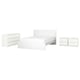 MALM / STORKLINTA Muebles de dormitorio, juego de 4, blanco, Tamaño queen