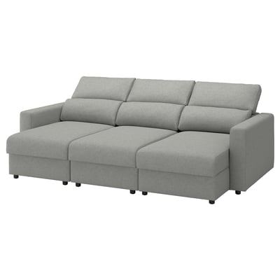 MALMKÖPING Sofá de 3 plazas, +chaise longue/Tibbleby beige/gris