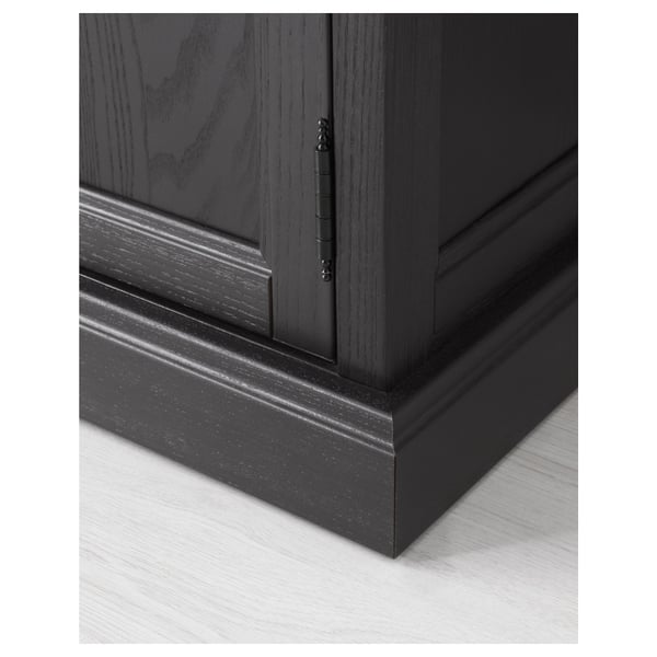 MALSJÖ Vitrina, teñido en negro, 23 5/8x15 3/4x73 1/4 "