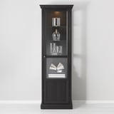 MALSJÖ Vitrina, teñido en negro, 23 5/8x15 3/4x73 1/4 "