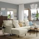 MANNARP Sofá 4 plazas+chaises longues, Gunnared beige