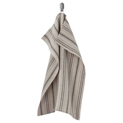 MARIATHERES Paño de cocina, lino beige/raya, 20x28 "