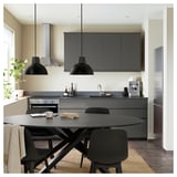 MARIEDAMM Mesa, negro efecto de mármol, 70 7/8x39 3/8 "