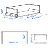 MAXIMERA Cajón alto, blanco, 36x17 3/4 "