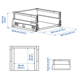 MAXIMERA Cajón medio, blanco, 15x14 3/4 "