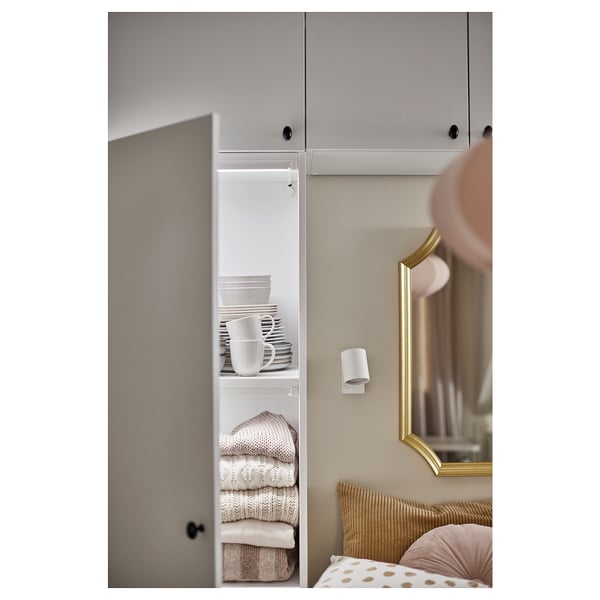 MISSMYRA Tira de luces LED armario+sensor, regulable blanco, 22 "