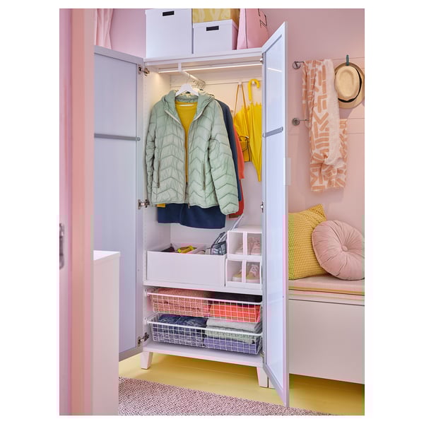 MISSMYRA Tira de luces LED armario+sensor, regulable blanco, 22 "