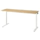 MITTZON Escritorio, chapa de roble/blanco, 63x23 5/8 "