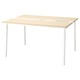 MITTZON Mesa de reuniones, chapa de abedul/blanco, 55 1/8x42 1/2x29 1/2 "