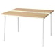 MITTZON Mesa de reuniones, chapa de roble/blanco, 47 1/4x42 1/2x29 1/2 "
