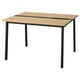 MITTZON Mesa de reuniones, chapa de roble/negro, 47 1/4x42 1/2x29 1/2 "