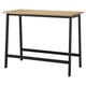 MITTZON Mesa de reuniones, chapa de roble/negro, 55 1/8x26 3/4x41 3/8 "