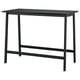 MITTZON Mesa de reuniones, chapa fresno teñida en negro/negro, 55 1/8x26 3/4x41 3/8 "