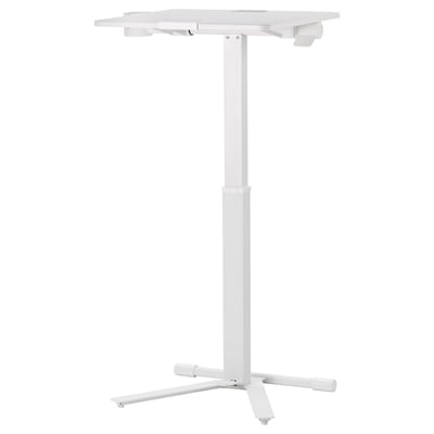 MITTZON Mesa para portátil+ruedas, blanco, 26x19 5/8 "