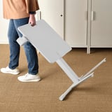 MITTZON Mesa para portátil+ruedas, blanco, 26x19 5/8 "