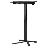 MITTZON Mesa para portátil+ruedas, negro, 26x19 5/8 "