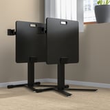 MITTZON Mesa para portátil+ruedas, negro, 26x19 5/8 "