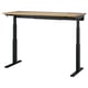 MITTZON Mesa sentado/de pie, eléctrico chapa de roble/negro, 63x23 5/8 "