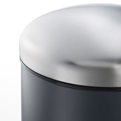 Cubo De Basura Con Pedal IKEA 303.254.32 - Color Gris Oscuro, Capacidad 30 Litros, Acero Y Plástico