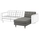 MORABO Chaise longue, módulo ampliación, Grann/Bomstad verde gris/madera
