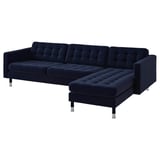 MORABO Módulo seccional, 4 plazas, +chaise longue/Djuparp azul oscuro/metal