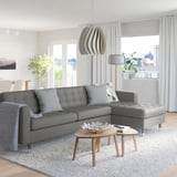 MORABO Módulo seccional, 4 plazas, +chaise longue/Grann/Bomstad verde gris/metal