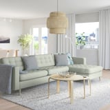 MORABO Módulo seccional, 4 plazas, +chaise longue/Gunnared verde claro/madera