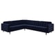MORABO Módulo seccional esquina, 5 plazas, Djuparp azul oscuro/madera