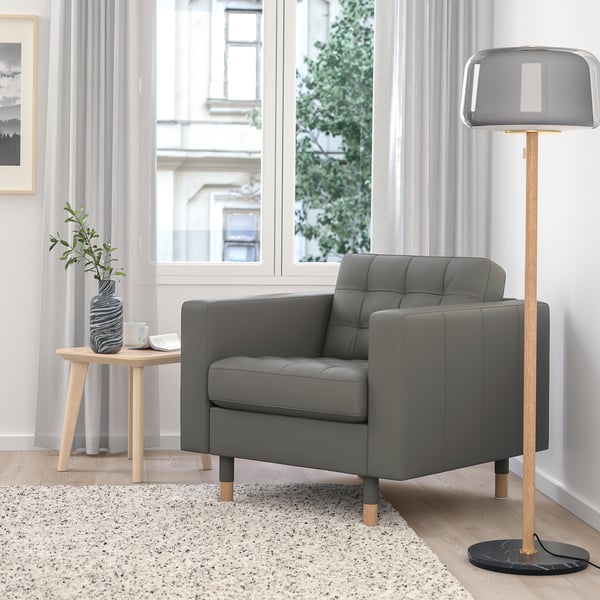 MORABO Sillón, Grann/Bomstad verde gris/madera