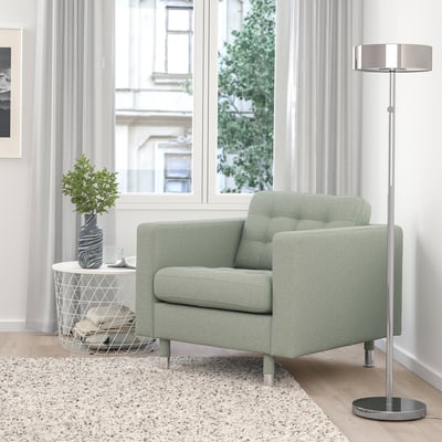 MORABO Sillón, Gunnared verde claro/metal