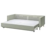 MORABO Sofá cama, Gunnared verde claro/madera