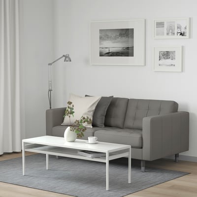 MORABO Sofá de 2 plazas, Grann/Bomstad verde gris/metal