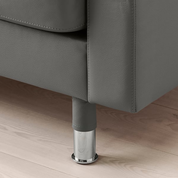 MORABO Sofá esquinero 6plz+chaise lounge, Grann/Bomstad verde gris/metal