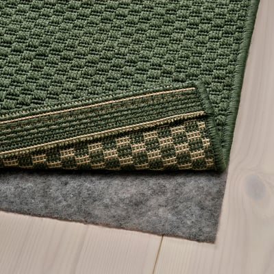 MORUM Alfombra interior/exterior, verde oscuro, 2 ' 7 "x6 ' 7 "