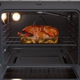 MOTSVARIG Horno+estufa de gas, negro acero inoxidable