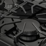 MOTSVARIG Horno+estufa de gas, negro acero inoxidable