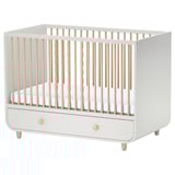 MYLLRA Cuna con cajón, blanco, 27 1/2x52 "