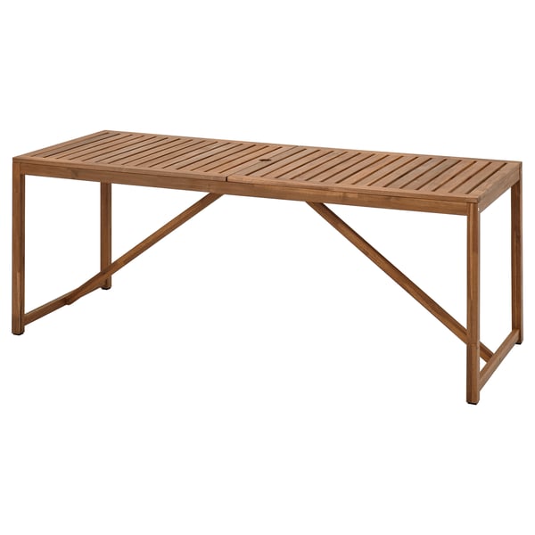 NÄMMARÖ Mesa, exterior, teñido en marrón claro, 78 3/4x29 1/2 "