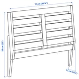 NÄMMARÖ Respaldo sofá modular, exterior, teñido en marrón claro, 30 3/8x22 "