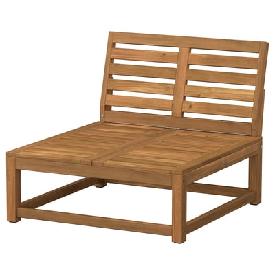NÄMMARÖ Sillón modular, exterior/teñido en marrón claro, 31 7/8 "
