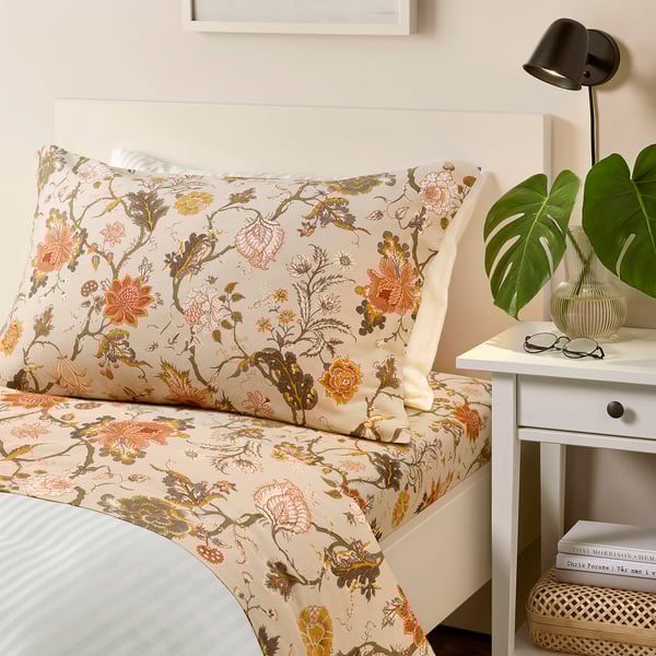 NÄSSELKLOCKA Juego de sábanas, gris-beige claro, Tamaño twin